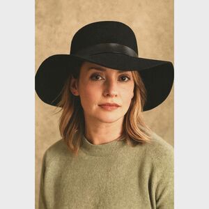 Goorin Bros Black Women's Wool Floppy Wide Brim Western Hat